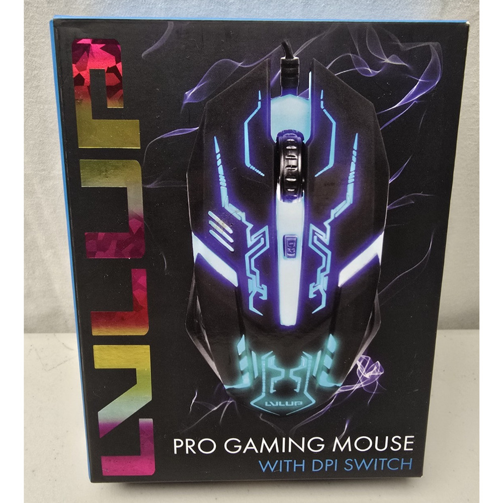 Vivitar LVLUP Pro Gaming Mouse with DPI Switch RBG Backlight Lessen Hand Fatigue